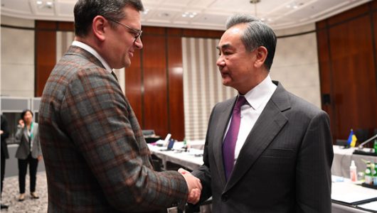 Ван Ї зустрівся з міністром закордонних справ України Дмитром Кулебою