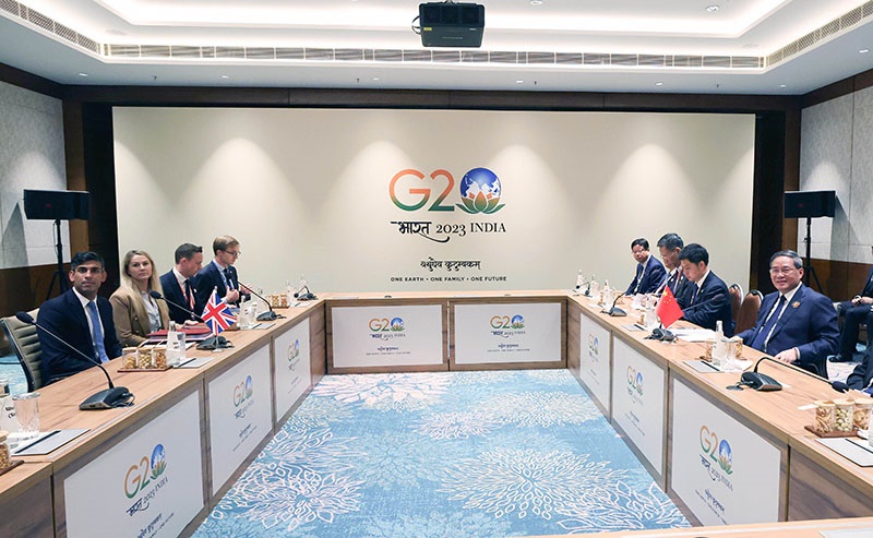 Прем’єр Держради КНР Лі Цян провів зустріч із прем’єр-міністром Великої Британії Ріші Сунаком