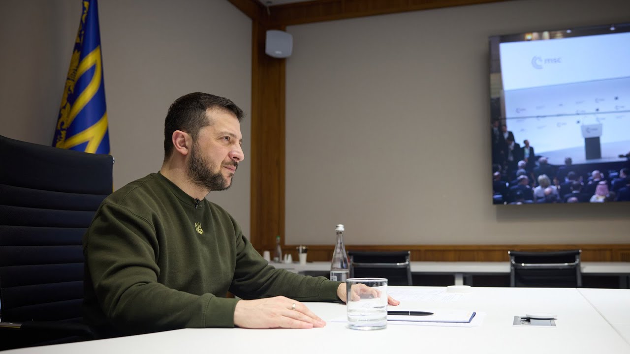 «Нам потрібна швидкість — це те, від чого залежить життя». Зеленський виступив на Мюнхенській безпековій конференції