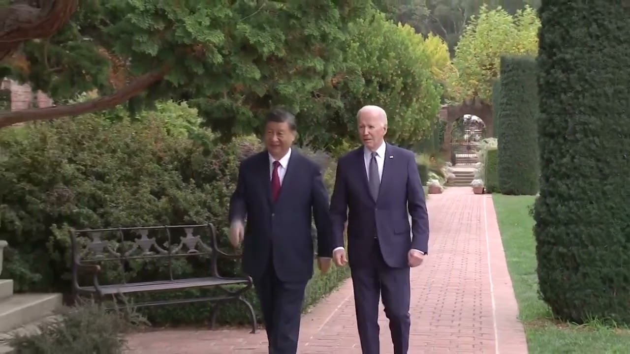 Сі Цзіньпін прогулявся і порозмовляв з Джозефом Байденом