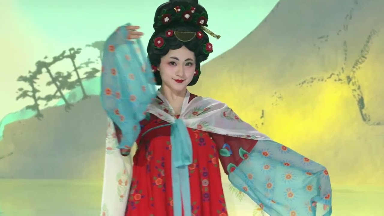 【У прямому ефірі: Супер ніч CGTN — спеціальний випуск до свята Весни 2024 року】Пісня і танець «Шати з веселки та пір’я» у костюмах ханьфу