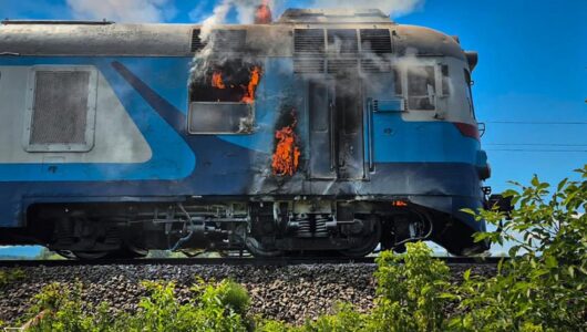 В Закарпатті під час руху загорівся дизель-поезд