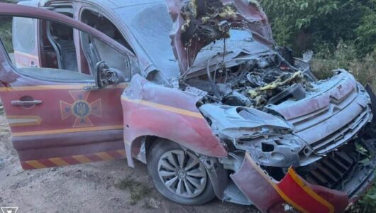 Окупанти вчинили напад на автомобіль рятувальників у Краматорську